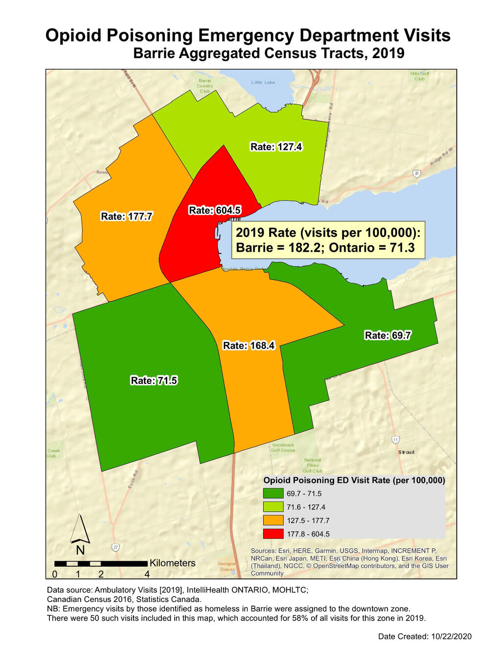 Opioid Poisoning Emergency Department Visits 2019